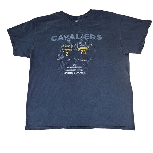 CLEVELAND CAVALIERS LeBron James, Kyrie Irving  Rare Retro T-Shirt XL CavsNation - Picture 1 of 7